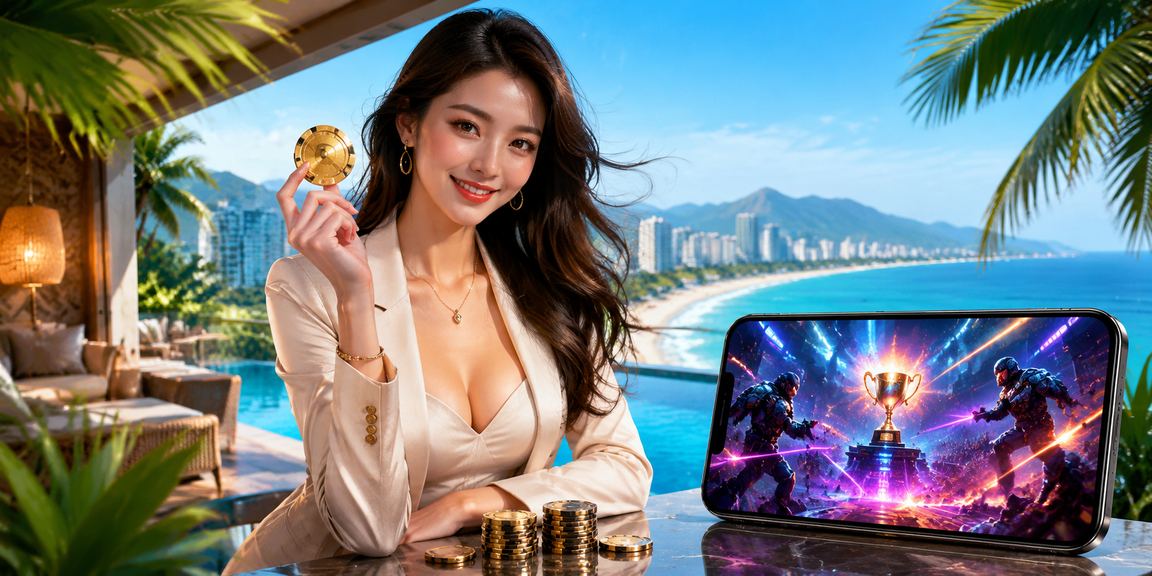 Người dùng tại bãi biển Đà Nẵng theo dõi esports và đặt cược trực tuyến qua điện thoại