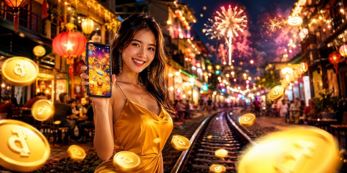 Người dùng tại Hà Nội chơi casino trên điện thoại trong không khí lễ hội rực rỡ