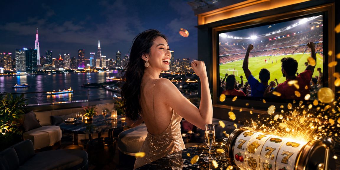 Người chơi slot game tại Sài Gòn với giao diện trò chơi trực tuyến sống động